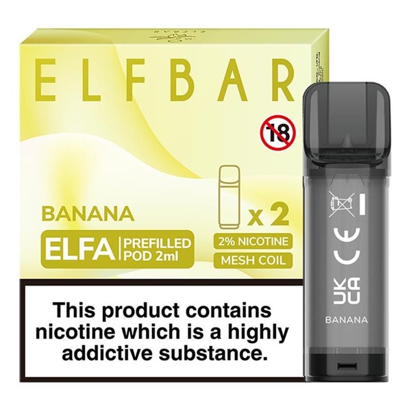Wholesale Elf Bar Elfa Banana Prefilled Pods (2 Pod Pack)