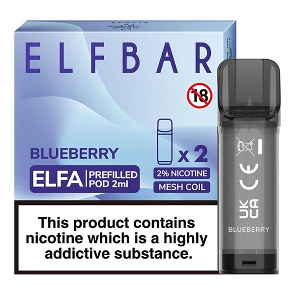 Wholesale Elf Bar Elfa Blueberry Prefilled Pods (2 Pod Pack)