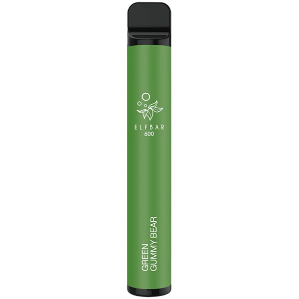 Wholesale Green Gummy Bear Elf Bar 600 Disposable Vapes (10 Pack)