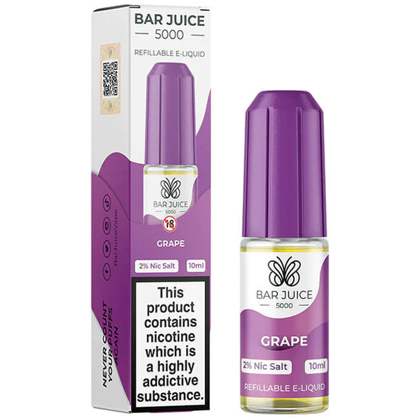 Wholesale Grape Bar Juice 5000 Nic Salt E Liquid (10 Pack)