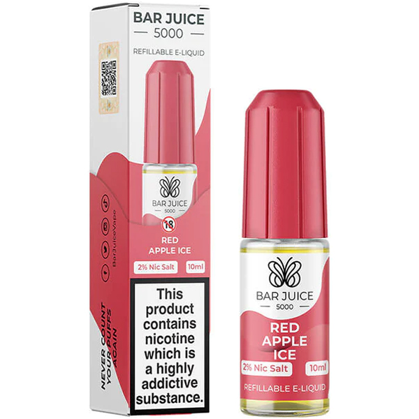 Wholesale Red Apple Ice Bar Juice 5000 Nic Salt E Liquid (10 Pack)