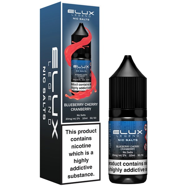 Wholesale Blueberry Cherry Cranberry Elux Legend Nic Salt E Liquid (10 Pack)