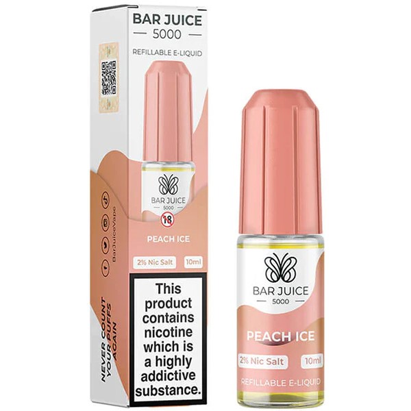 Wholesale Peach Ice Bar Juice 5000 Nic Salt E Liquid (10 Pack)
