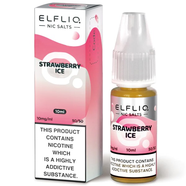 Wholesale Strawberry Ice Elf Bar Elfliq Nic Salt E Liquid (10 Pack)