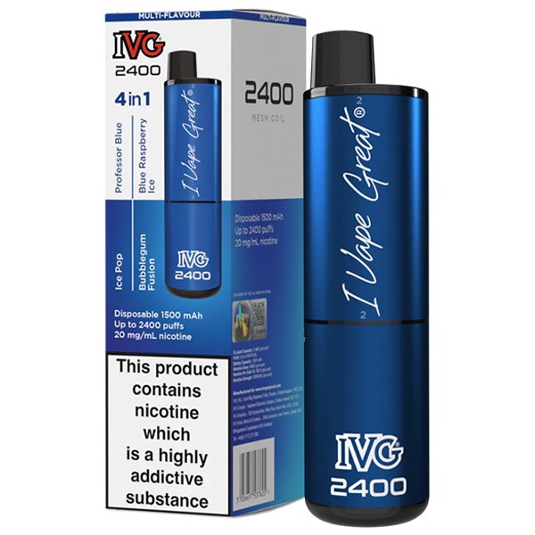 Wholesale Blue Edition IVG 2400 Disposable Vape (5 Pack)