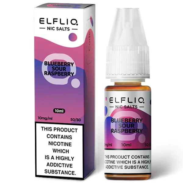 Wholesale Blueberry Sour Raspberry Elf Bar Elfliq Nic Salt E Liquid (10 Pack)