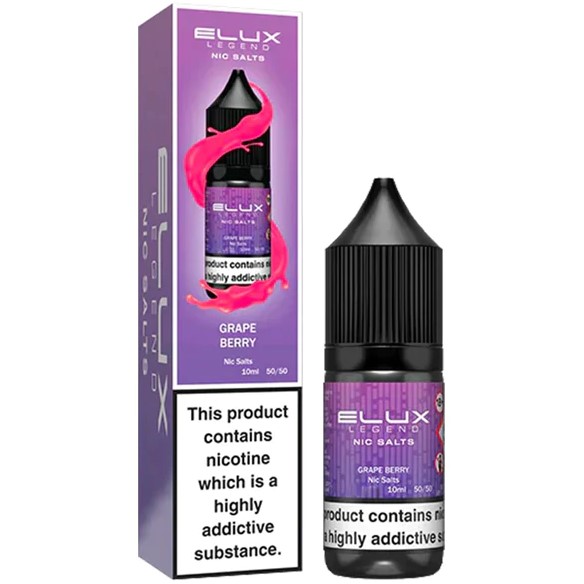 Wholesale Grape Berry Elux Legend Nic Salt E Liquid (10 Pack)
